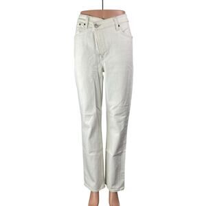 Abercrombie & Fitch 90's Straight White Ultra High Rise Denim Jeans Pants 27/4